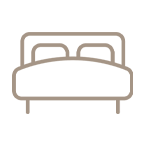 Icono dormitorio de matrimonio con cama y armario a medida